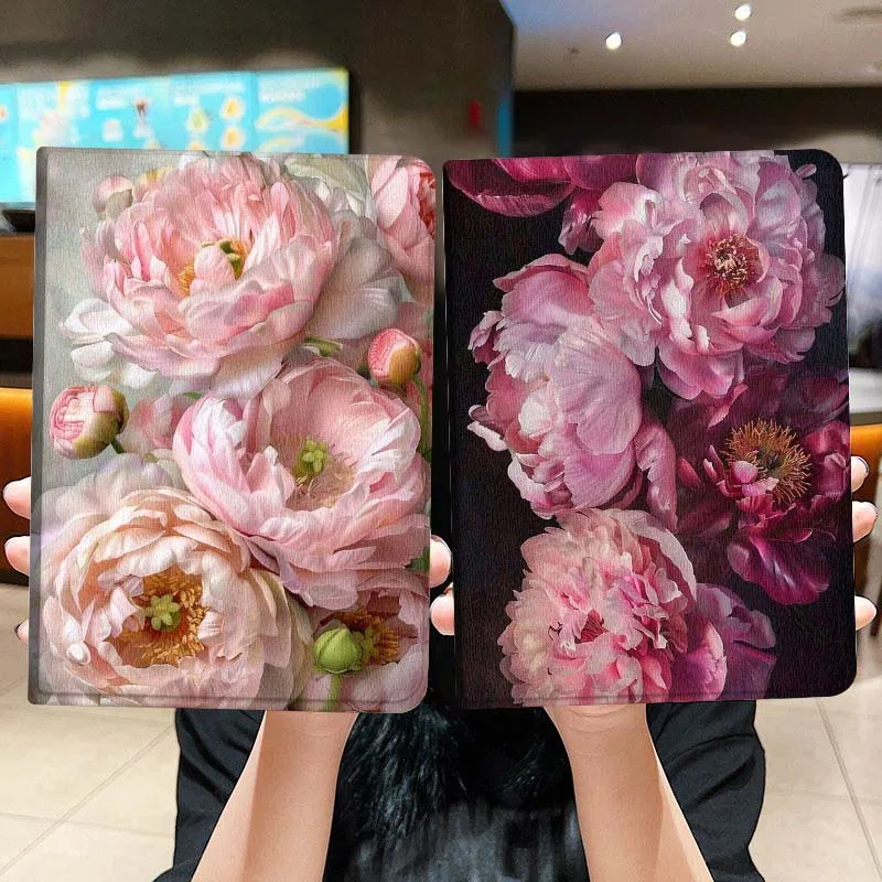 

Pink Peony Flower Bouquet Gift Tablet Case For Lenovo Xiaoxin Legion Pad Tab Pro GT Y700 Gen4 2 11 P11 M10 K10 3rd Plus Gen