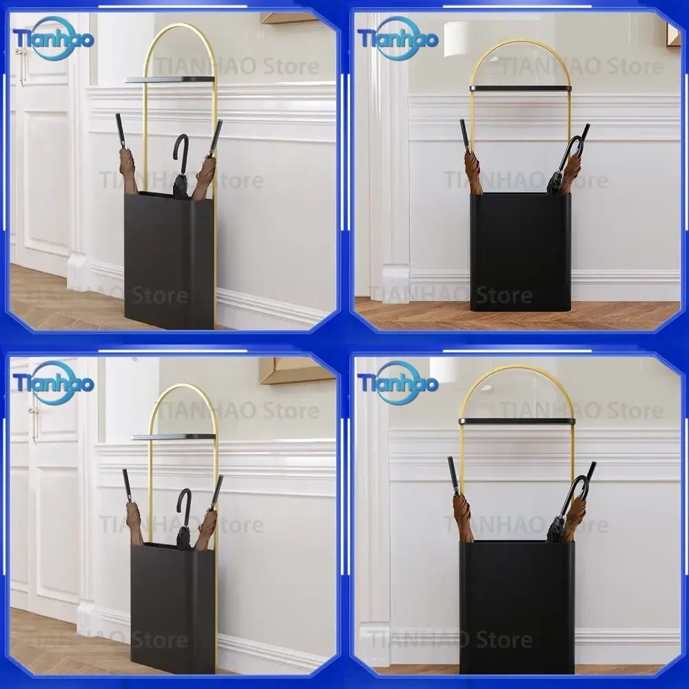 Nordic Multi-Functional Entryway Hub Waterproof Umbrella Stand Compact Lobby Umbrella Storage Solution for Hotel Office Home