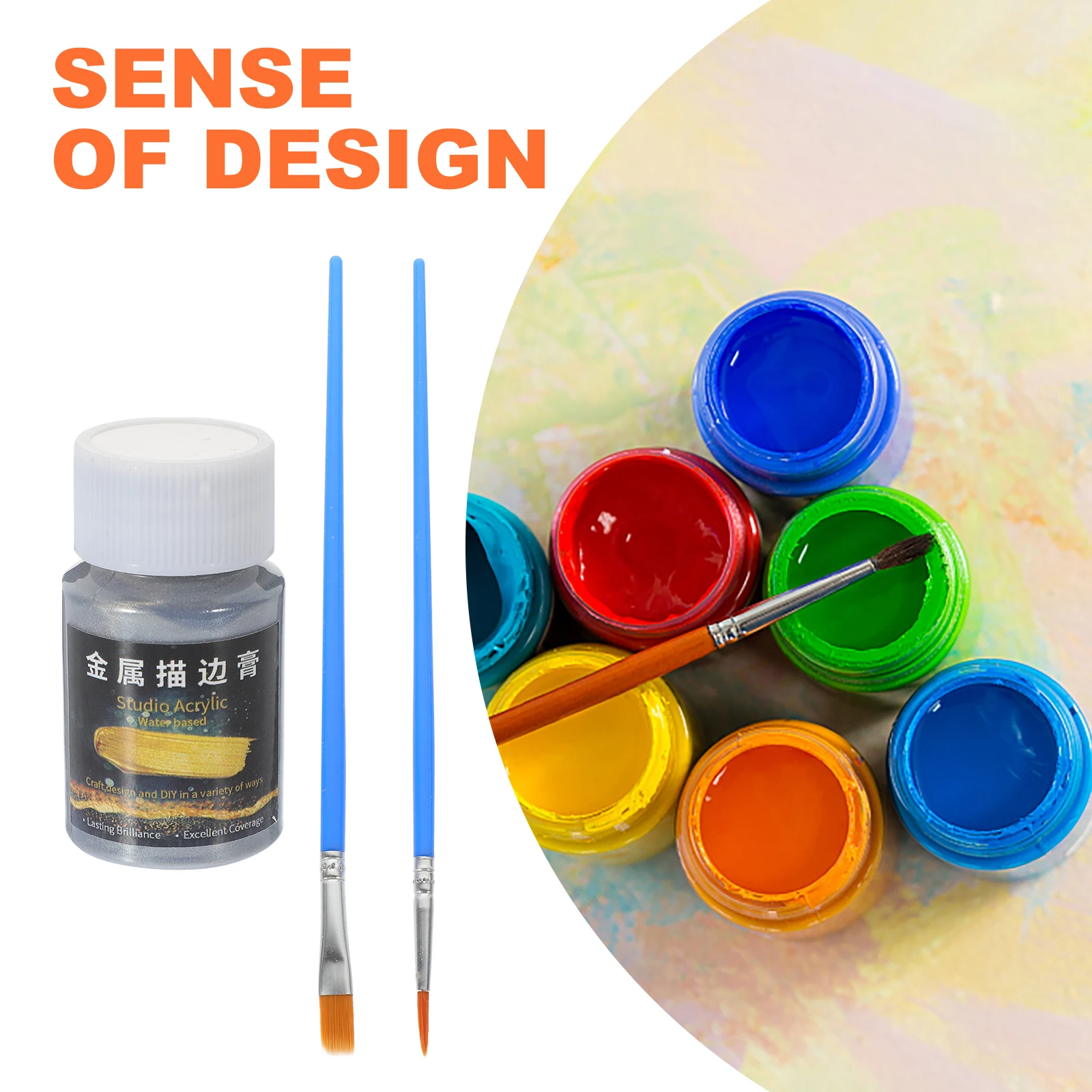 

1 Set Stroke Gold Paste Crystal Glue Accessories DIY Pigment Hand Painted Liquid Powder Silver Long Lasting Vibrant