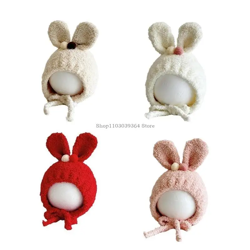Bonnón cálido para niña Baby Rabbit Sombra conejo suave Gator punto cabecera Rabbit