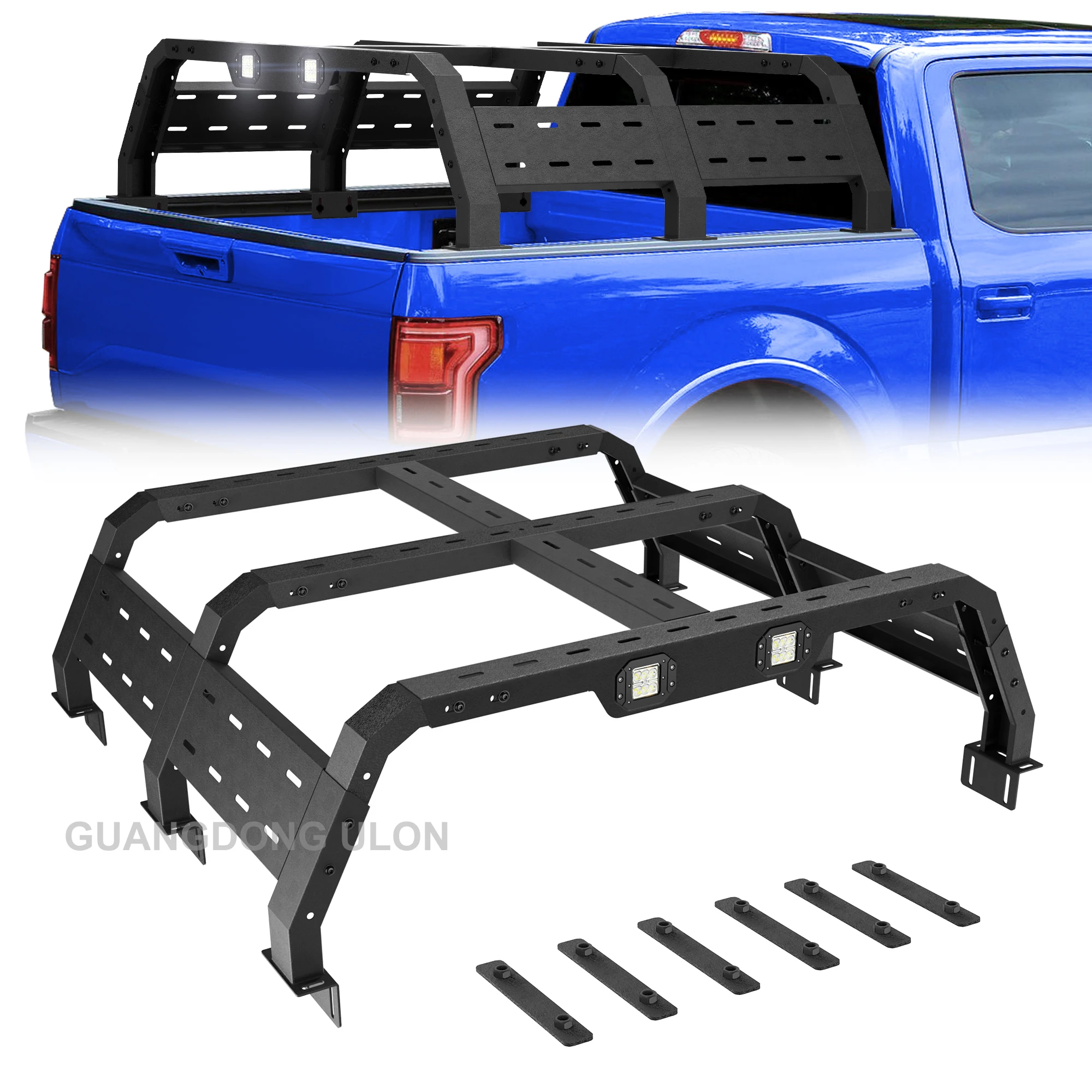 Universal Pickup Truck Adjustable Bed Roll Bar Tub Rack Bed Ladder Rack Roof Rack Mounting Plate