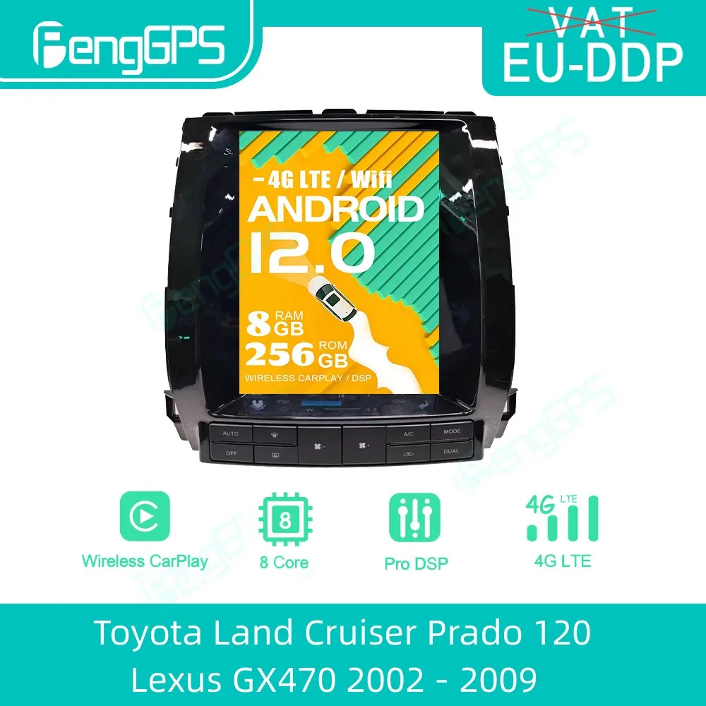 

Автомагнитола для Toyota Land Cruiser Prado 120, Lexus GX470, 2002-2009, Android, стерео, Tesla, мультимедийный плеер, 2 Din, Авторадио, GPS