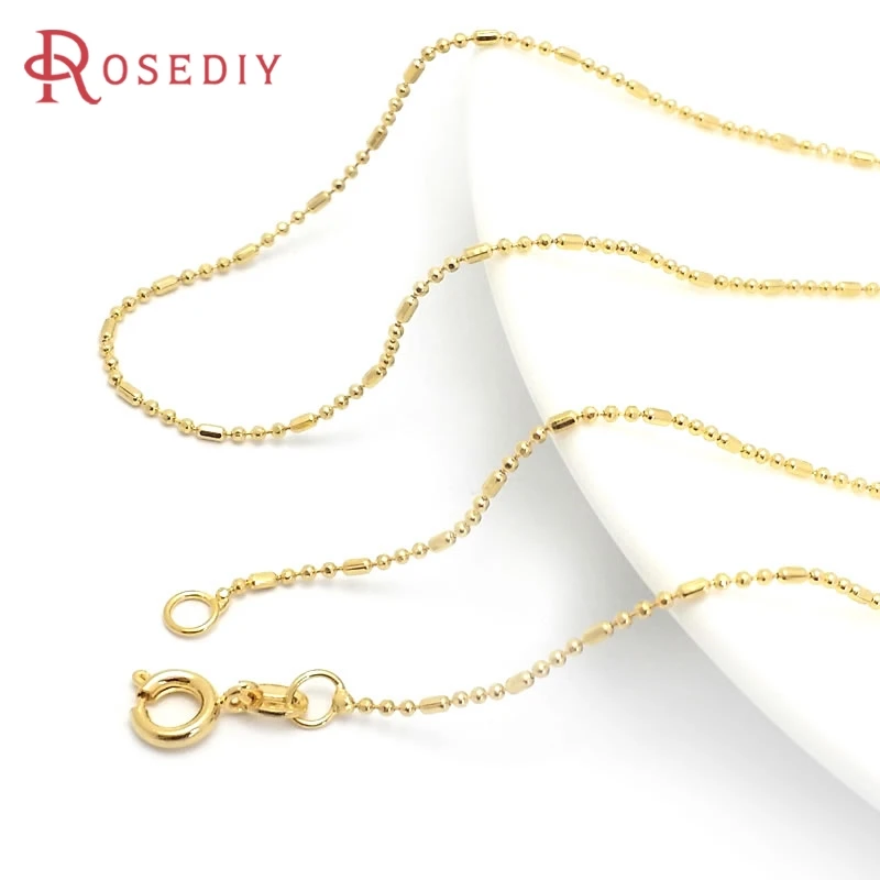 18K Gold Color Copper Finished Necklace Chains High Quality Necklace Accessories Making Materials Rosediy Official Store