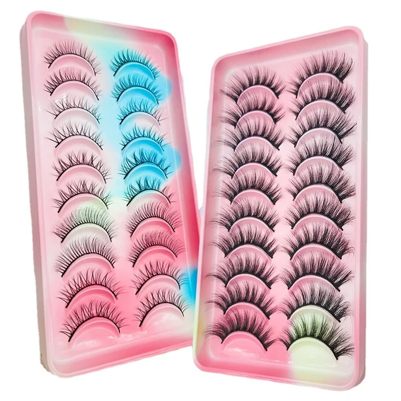 5/10 Paare manga Wimpern neue Ankunft Anime Cosplay natürliche wispy Wimpern koreanische Make-up künstliche falsche Wimpern wieder verwendbare Wimpern – Detail 3