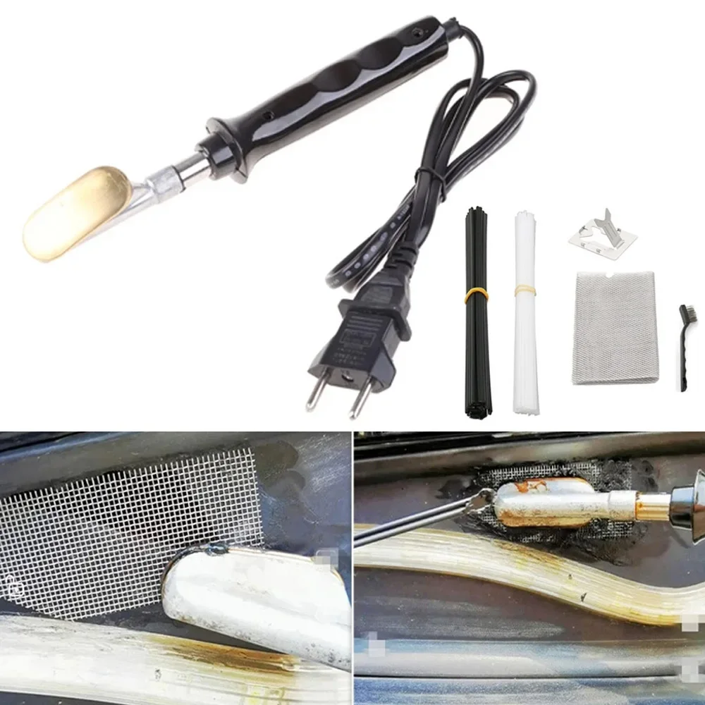 Plastic Welding Machine 70/100W Hot Stapler Plastic Bumper Soldering Iron Garage Tools PVC Welder Gun Car Bumpers Repair Kit