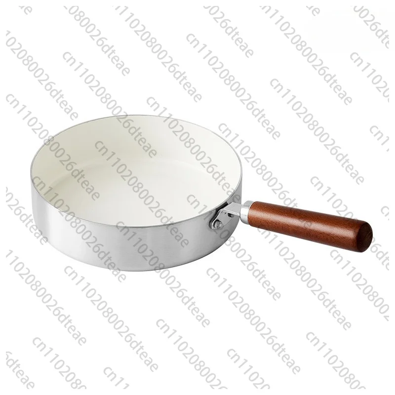 Flat Bottomed  Food Pot Large Capacity Small Frying Pan Simple Kitchen Ceramic Non Stick Pot Household Breakfast Pancake Pan