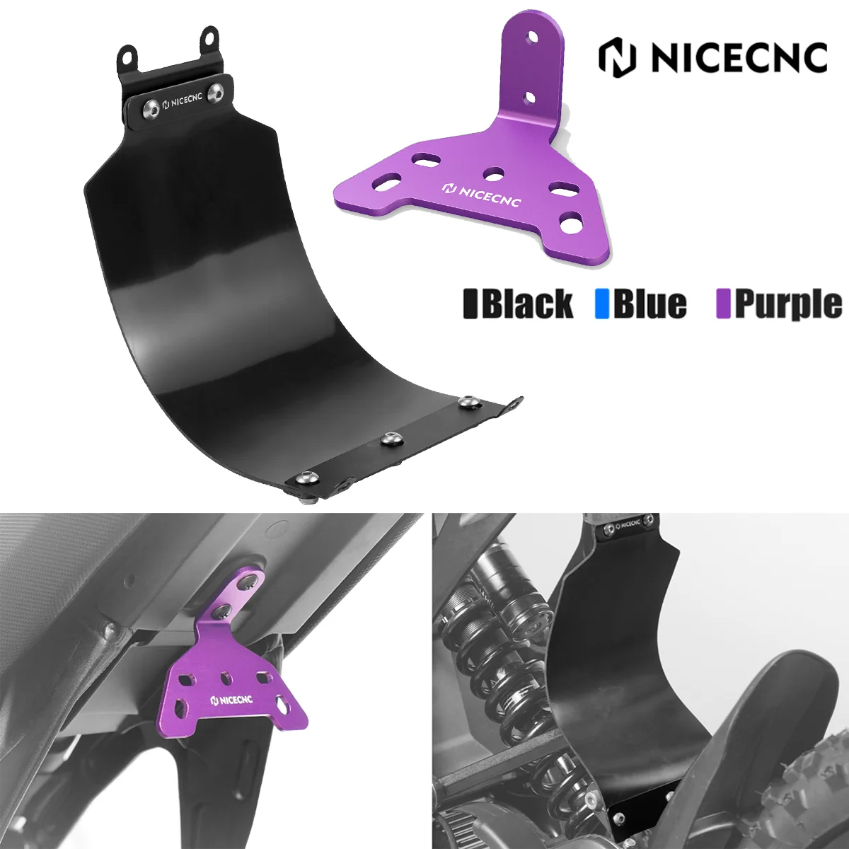 2025 2024 For Surron Light Bee X S L1E Surron Rear Shock Fender Mud Guard Licence Plate Holder Tail Light Mounting Bracket Kit