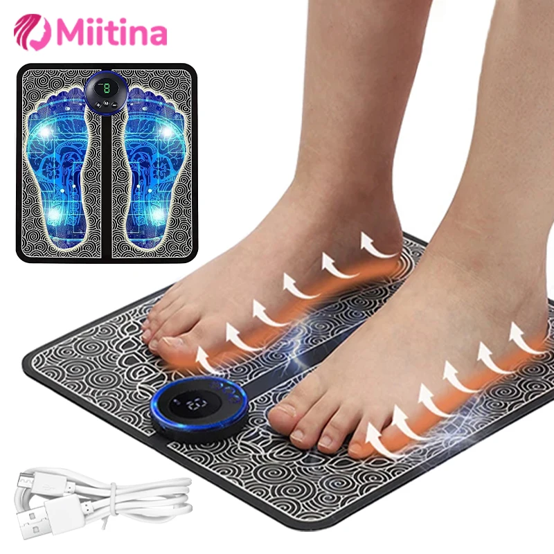 

Электрический EMS импульсный массажер для ног, облегчение боли, расслабление ног, массажный коврик для акупунктурных точек, стимуляция мышц, улучшение кровообращения