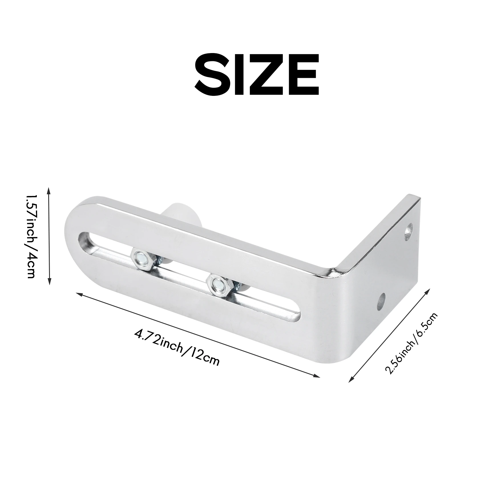 

A59Z-Floor Guide For Bottom Of Sliding Barn Doors Adjustable Wall Mount Stay Roller Guide Ball Bearings