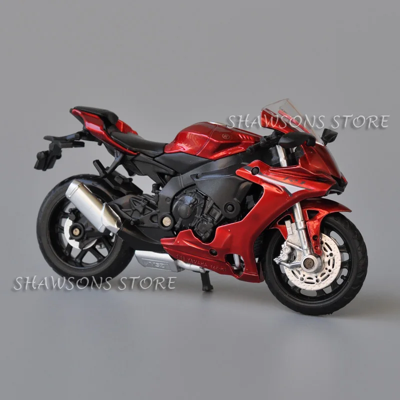 1:18 Scale Diecast Motorcycle Model Toys Yamaha YZF-R1 Sport Bike Miniature Replica