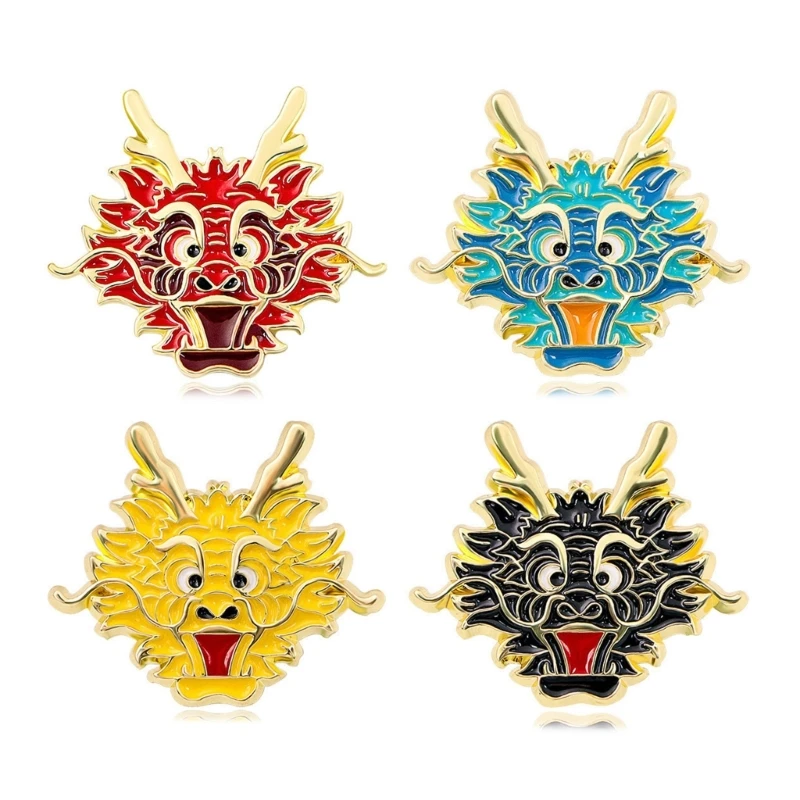 Retro Dragon Badge Unique Designs Brooch Pins for Fashionable Individuals Dropship