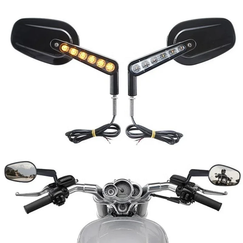 All-aluminum 883 Retro turn signal reflector Motorcycle rearview mirror