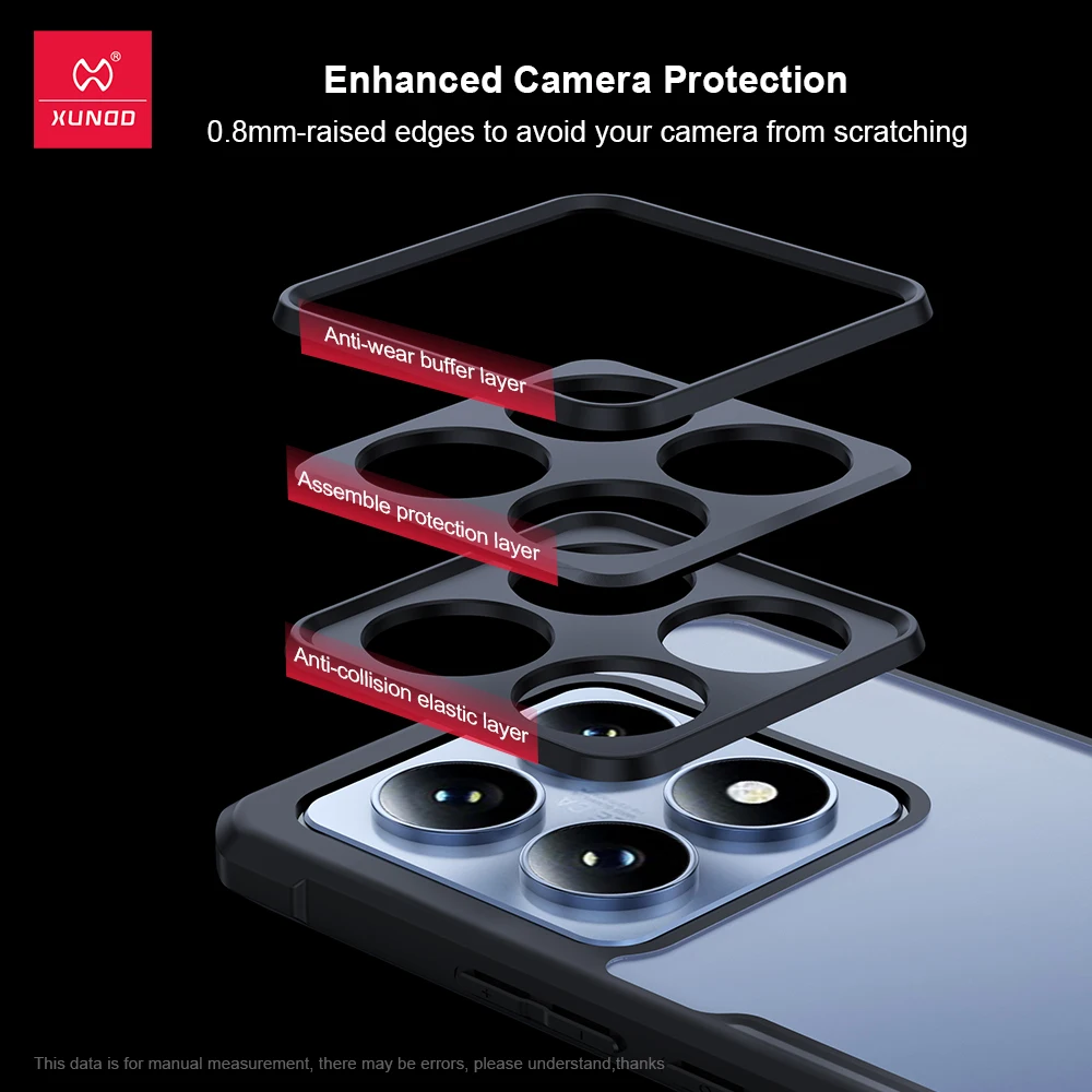 Xundd For Xiaomi 14T Pro Case For Xiaomi 14T 5G Airbag Shockproof Bumper Shell Acrylic+TPU Transparent Cover Camera Protective