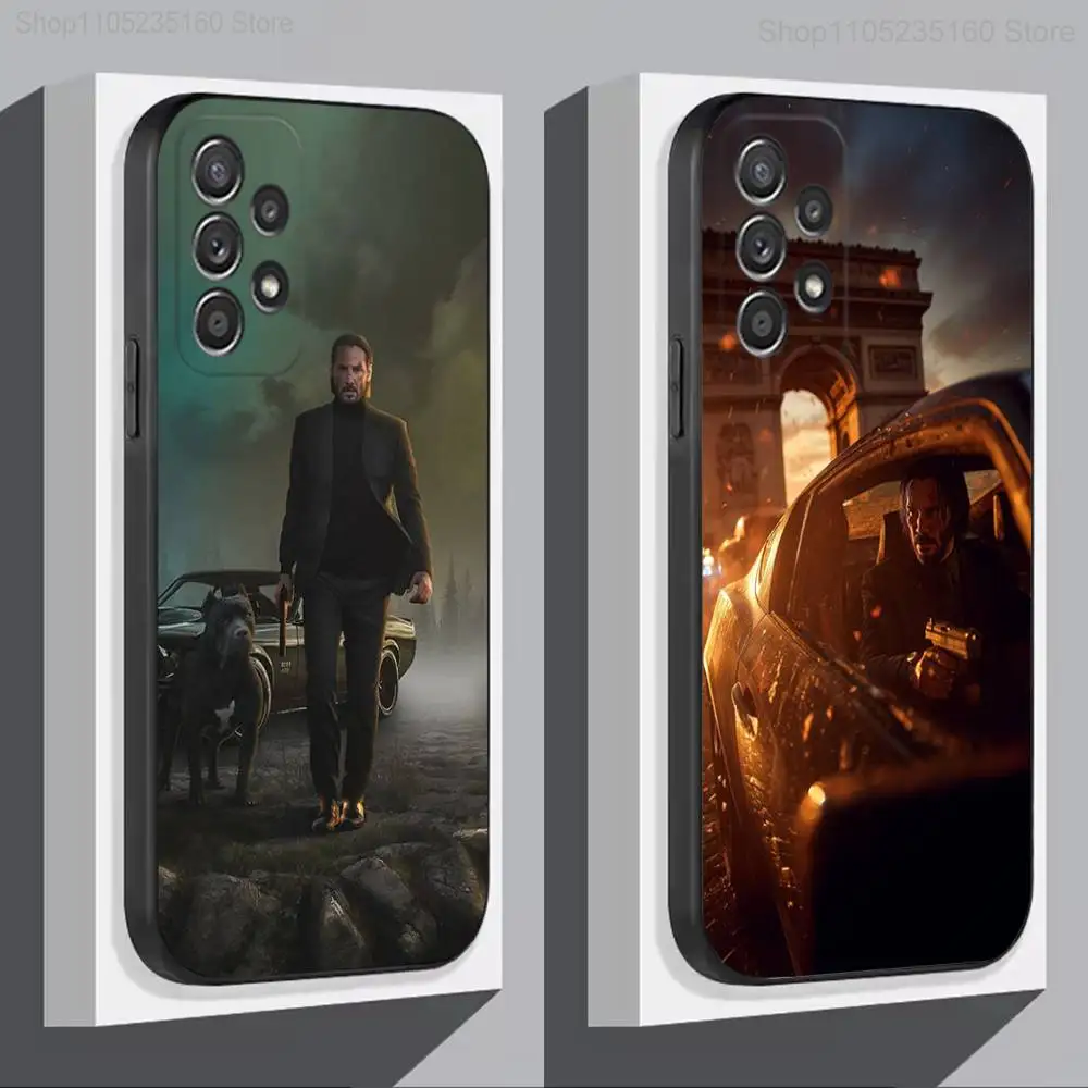 

John Wick Keanu Reeves Cool Phone Case For Samsung S 25,24,23,22,30,21,10,9,Ultra,Plus,Lite,FE,4,5G Black Soft Case