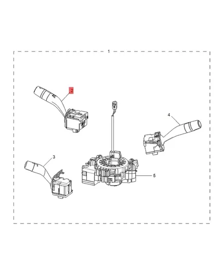 Imagen 2 del producto Interruptor de columna original para coche, accesorio de alta calidad para SAIC ROEWE, Clever RX3, i5, i6, MG, ZS, GS, 10990105, 1 piezas