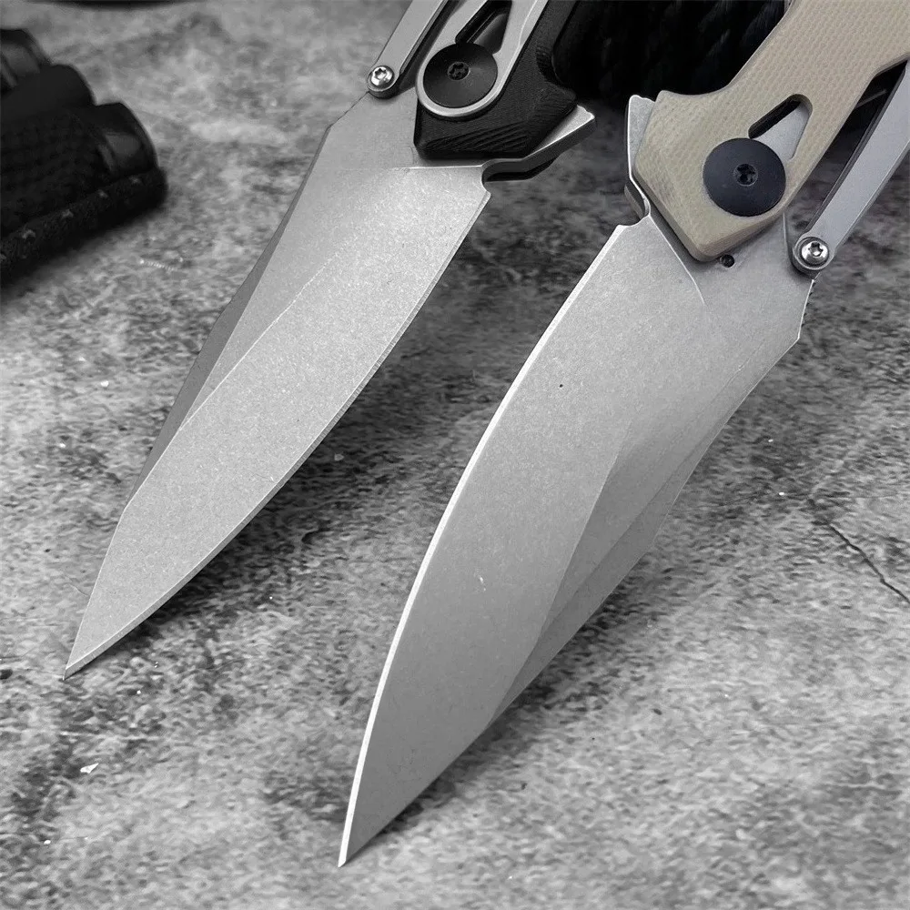 قسط 0990 سكين للفرد D2 شفرة فولاذية 420 مقبض من الفولاذ المقاوم للصدأ G10 مقبض في الهواء الطلق التخييم الصيد التنزه EDC أداة
