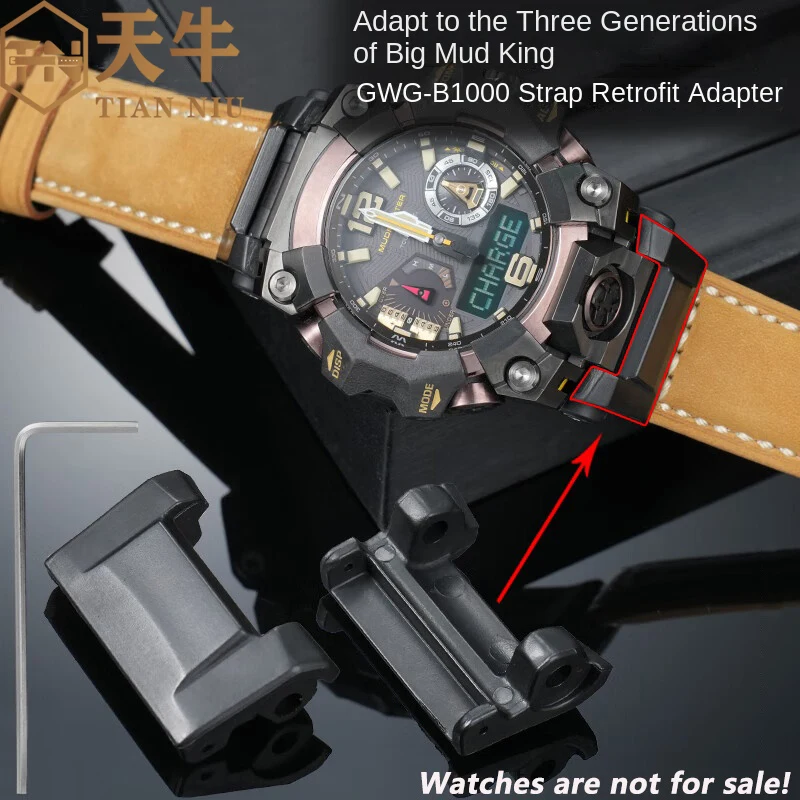 GWG-B1000 Adapter For Casio Big Mud King Third Generation GWG-B1000 Modified Other Material Strap Connector for 22mm watchband