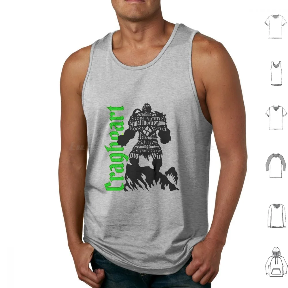 Gloomhaven Cragheart Class Silhouette Tank Tops Vest Sleeveless Board Game Gloomhaven Rpg Boardgame Games Geek Gloom Gloom