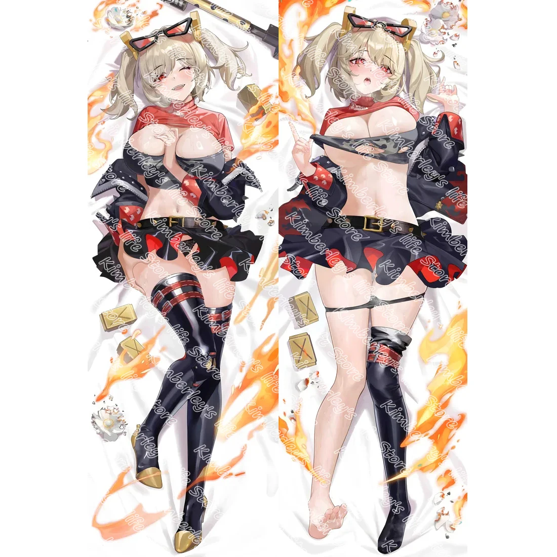 

Двусторонний чехол для подушки с игрой 1965. Девушка Zenless Zone Zero Burnice, белый Dakimakura, обнимающее тело, аниме, наволочка, подарок для косплея