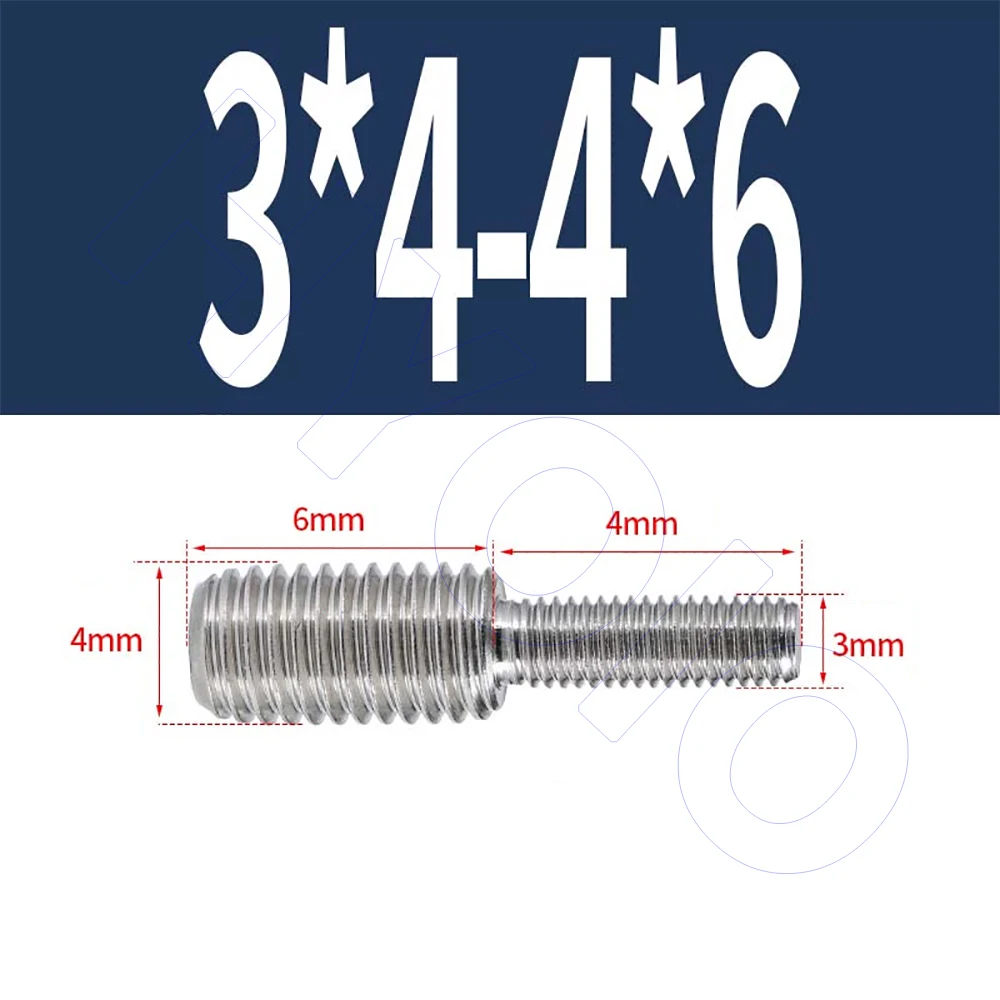 Imagen 7: Adaptador de Rosca de Acero Inoxidable 304 de Doble Cabeza M3 M4 M5 M6 M8 M10 M12 M14 M16 M20, Tornillos de Transferencia Macho a Macho