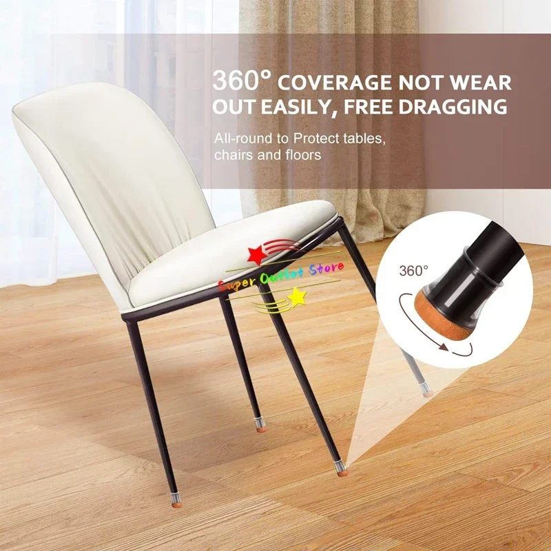 Table Chair Leg Protector Covers Thick Rubber Felt Bottom Furniture Pads Floor Protectors Feet Caps No Scratches Reduce Noice