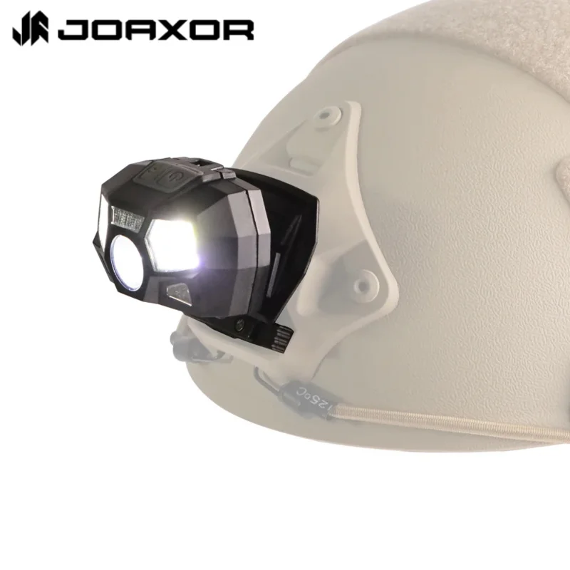 joaxor montado led capacete tatico escudo nvg luz montada carregamento usb inducao adequado para caca e pesca ao ar livre 01