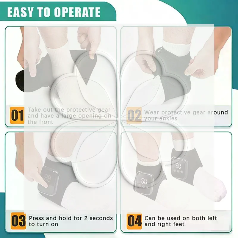 Electric Ankle Heating Massager With 3 Vibration Modes And Heating Function Perfect For Daily Care Exercise Recovery Relaxation