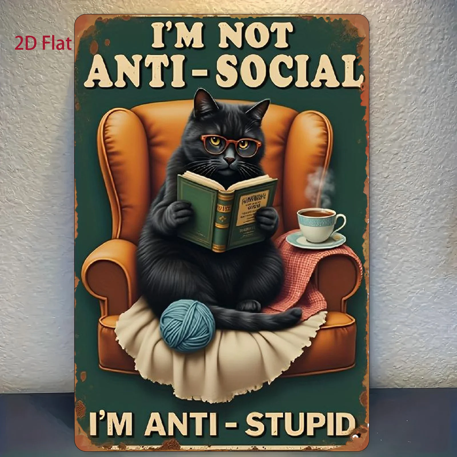 1pc 20.32X30.48 Cm Iron Metal Wall Sign 