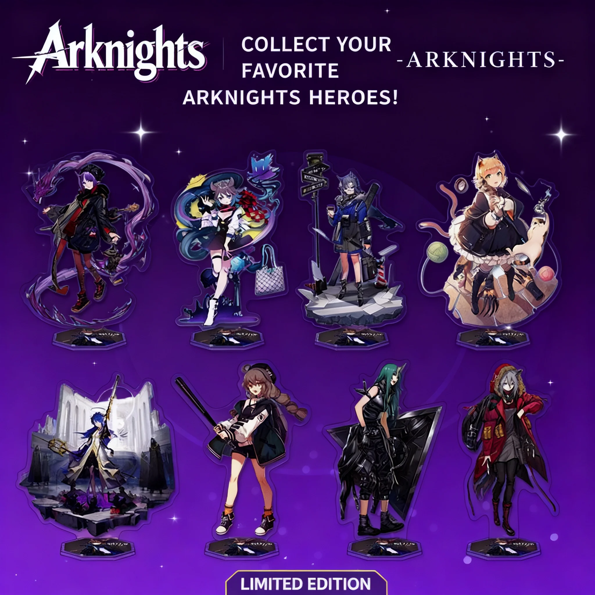 

New Sun Moon Ark Large Acrylic Stand 121-160 Game Anime Artwork Display Stand Decor Collectible Merchandise