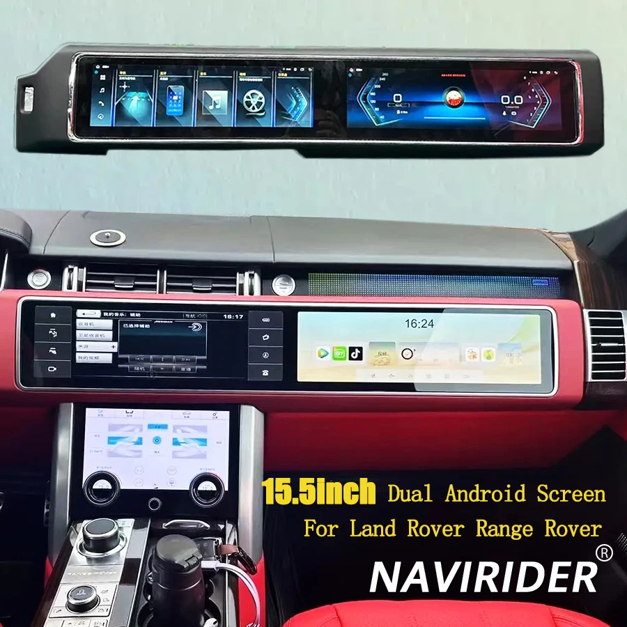 15,5 + 15,5 "Dual Android Bildschirm Auto Radio Für Land Rover Range Rover Executive 2015 2016-2019 multimedia Video Player GPS Carplay