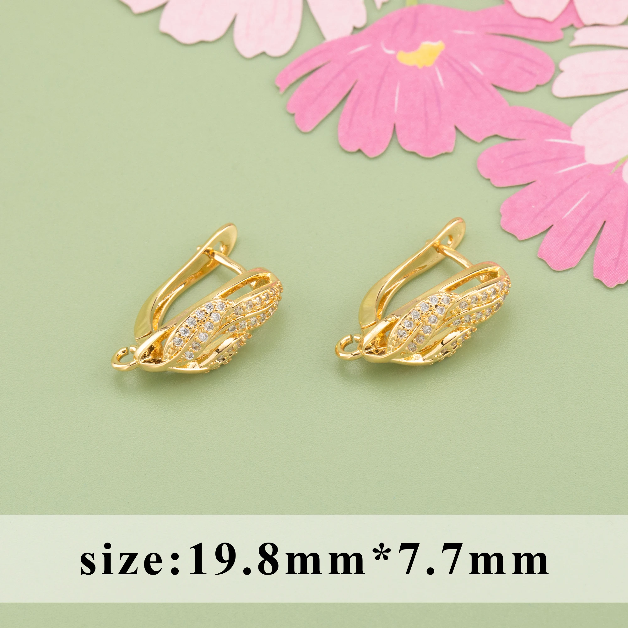 YEGUI M950,jewelry accessories,clasp hooks,18k gold plated,copper metal,charms,hand made,diy accessories,jewelry making,4pcs/lot