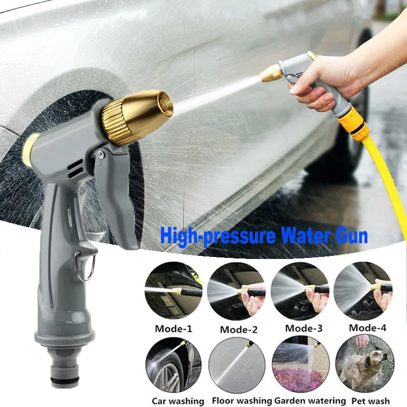High-pressure Water Gun Portable Adjustable Metal Cleaning Car Wash Machine Garden Watering Hose Nozzle Sprinkler Foam Water Gun