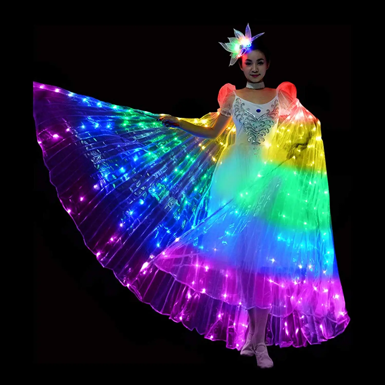 

New LED Wings Lights Performance Fluorescent Novelty Lighting Belly Dancing Belly dance Carnival Costumes