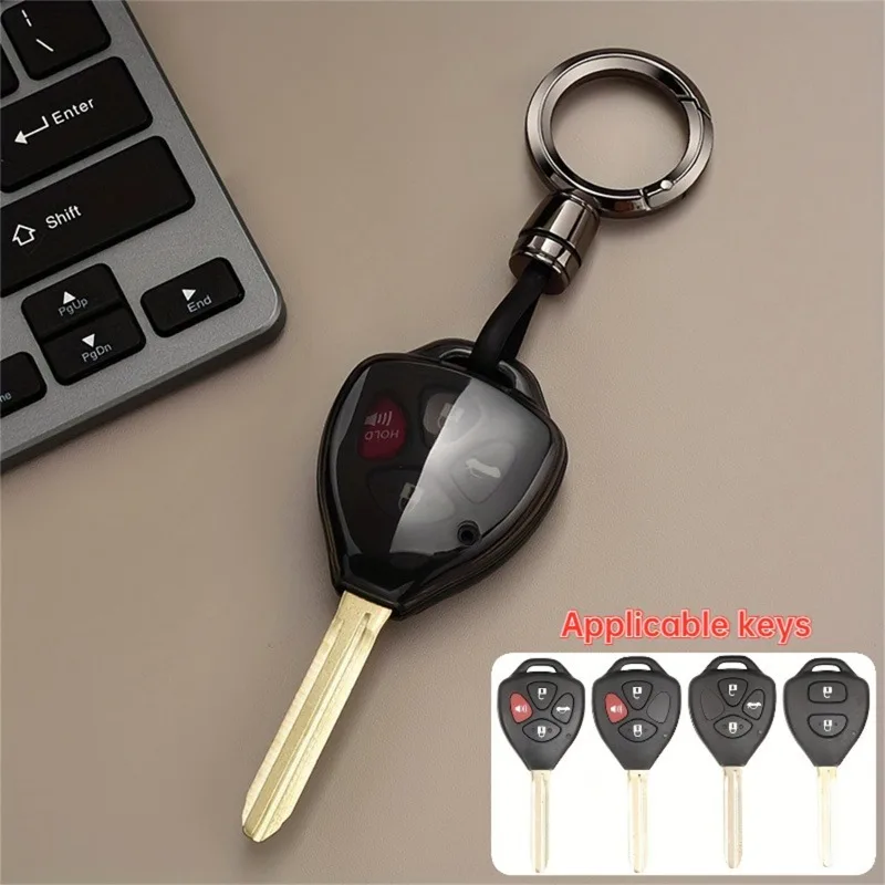1 szt. pokrowiec na kluczyk zdalnego sterowania TPU, pasuje do Toyota Corolla Camry Reiz RAV4 Crown Avalon Venza Matrix Keyless Auto Accessories