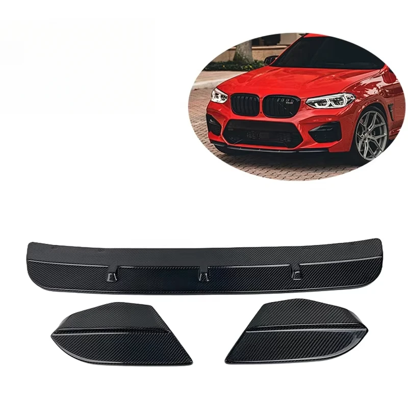 

F97 X3M Front Lip SK Style 3-PC Carbon Fiber Front Bumper Lip Splitter Spoiler for BMW F97 F98 X3M X4M