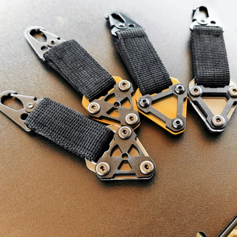 Cyberpunk EDC Tactical Backpack Hook Outdoor Quick Lock Keychain Tools