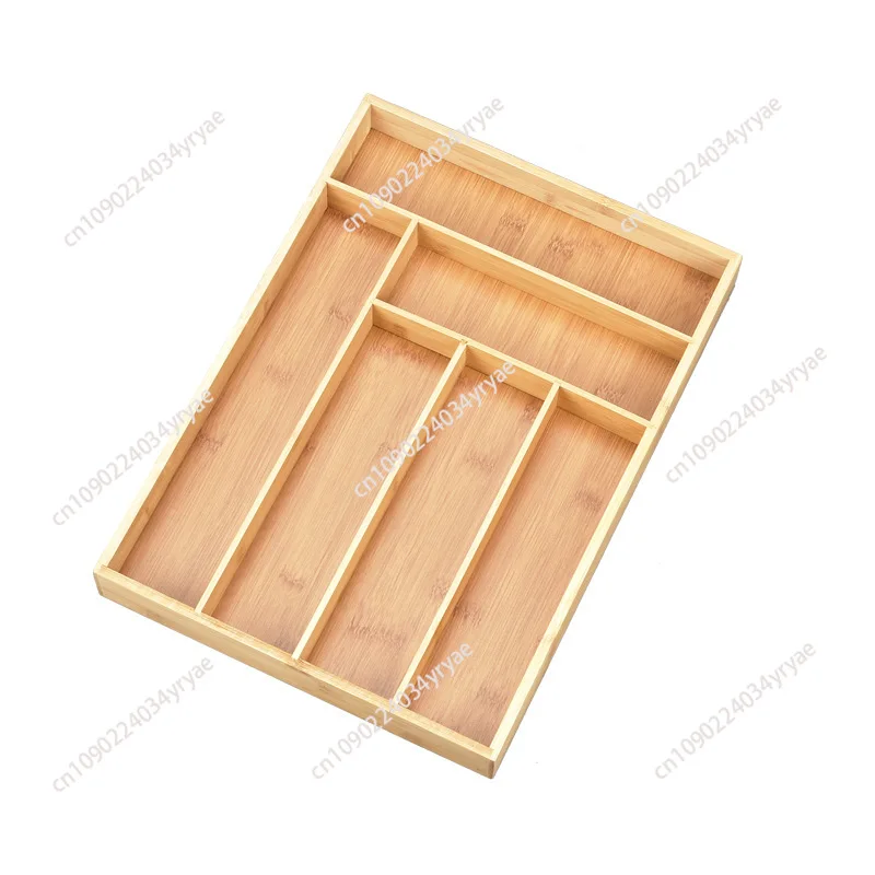 Bamboo Home Finishing Storage Box Kitchen Drawer Finishing Tableware Box Stationery Tools Cosmetics Classification Storage Box