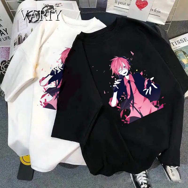 

Женская футболка с изображением музыкального мальчика в стиле аниме Harajuku Kawaii, повседневные женские футболки с короткими рукавами, милые летние женские футболки с забавным рисунком, 2024