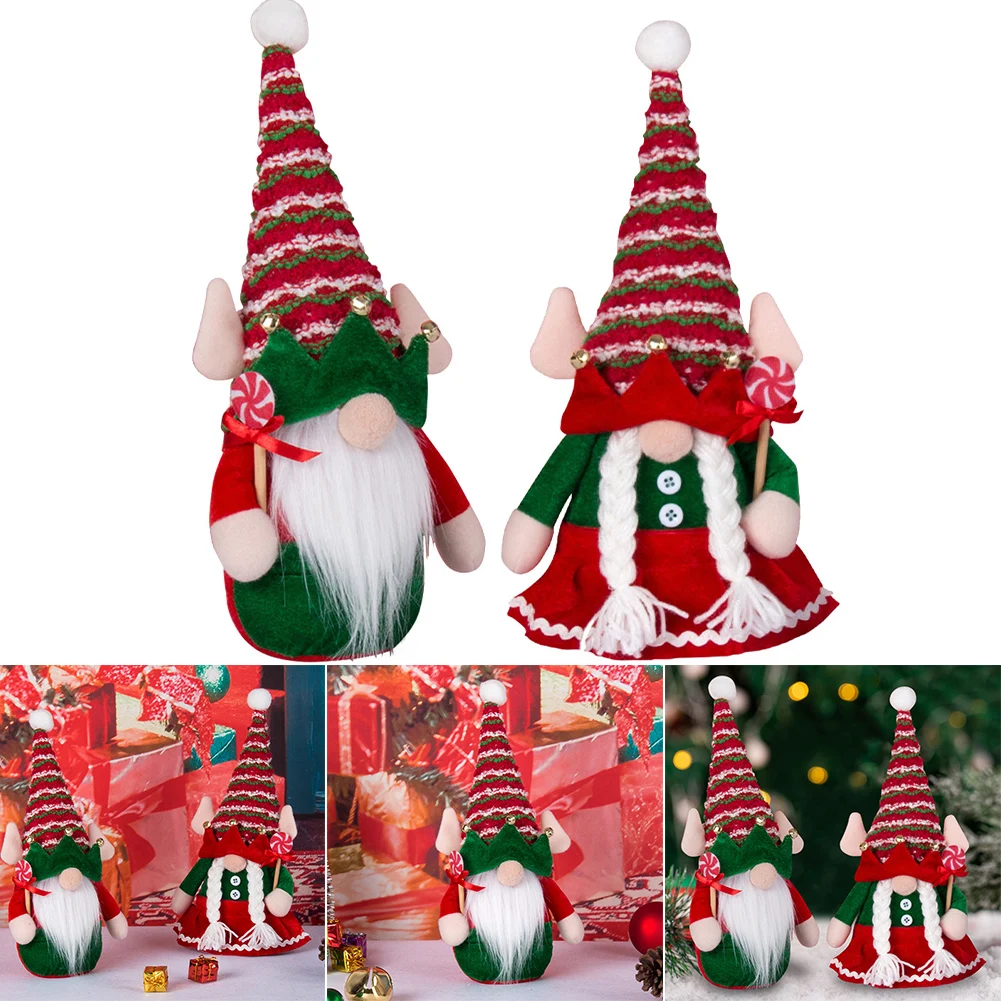 

Adorable Scandinavian Christmas Gnome Doll – Perfect Festive Decor Couple Doll Ornament Santa Claus Doll