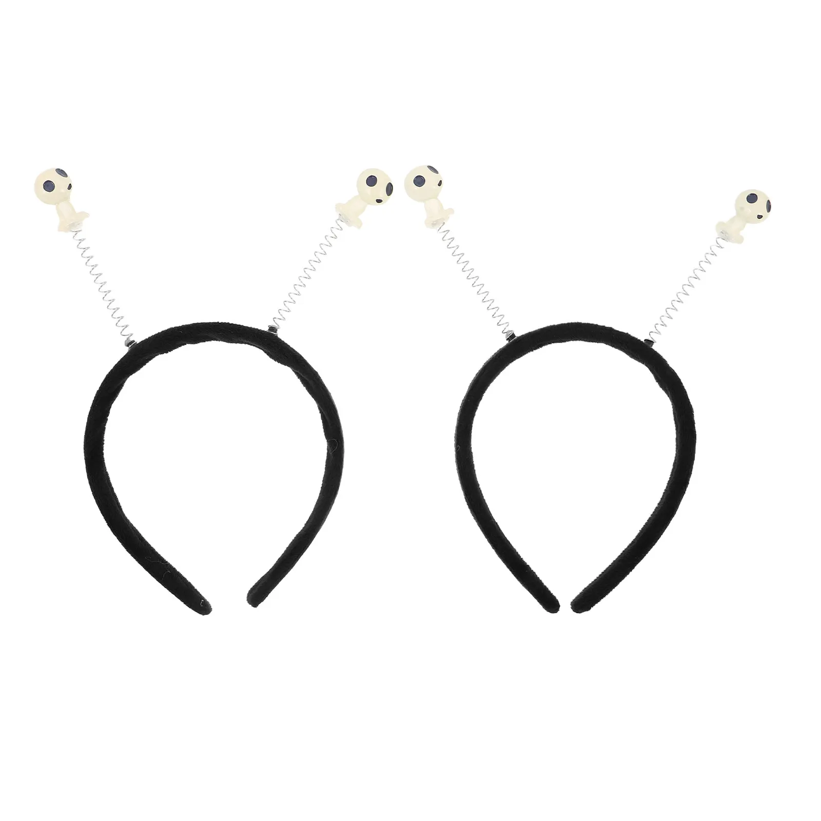 

2Pcs Glow-in-The-Dark Night Light Headband Funny Antenna Halloween Costume Party Headwear Cosplay Accessories for Adults