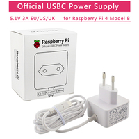 Official Raspberry Pi 4 Power Supply 5V 3A Charger EU UK US Plug Recommended USB-C Power Adapter for Raspberry Pi 4 Model B