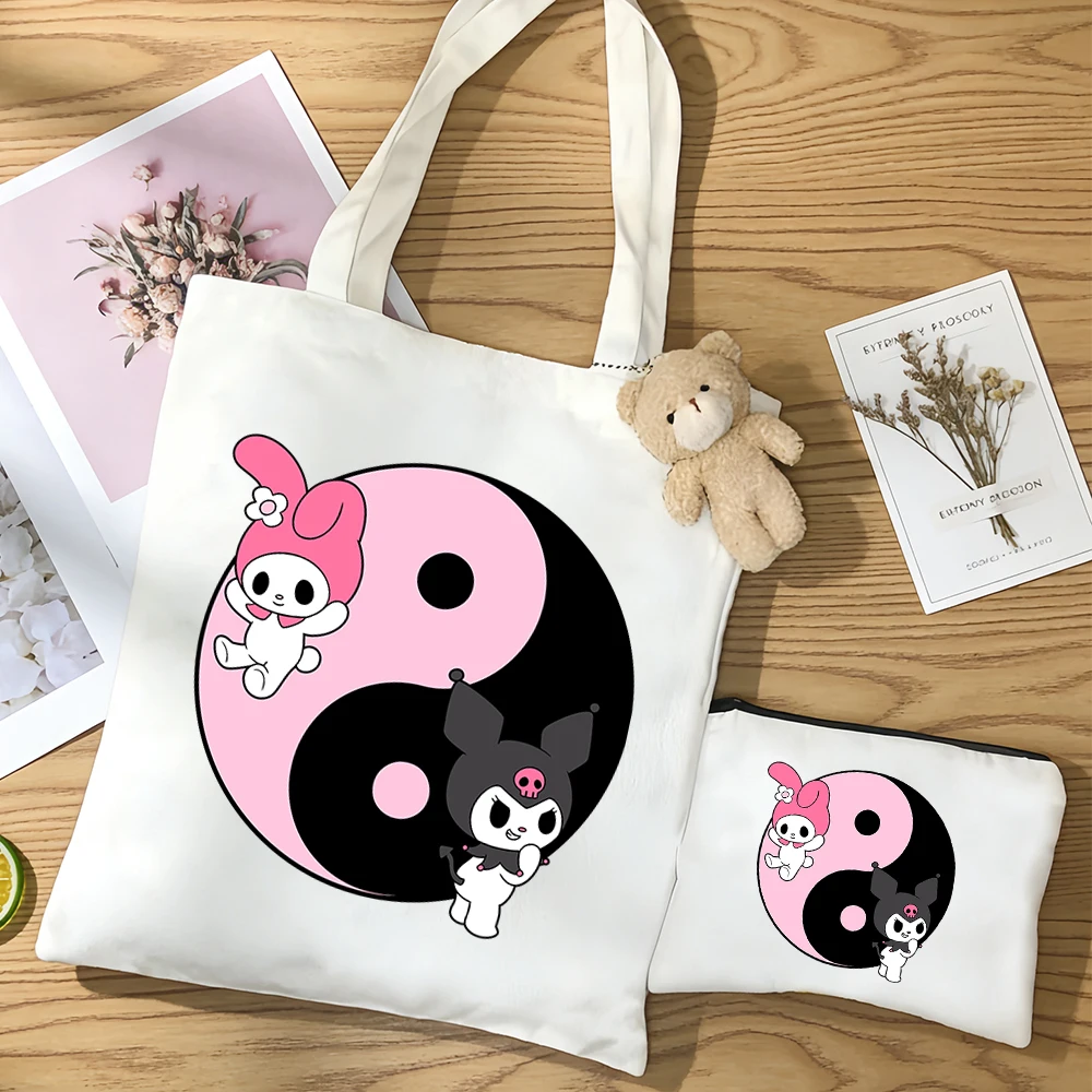 

kawaii My Melody canvas bag Anime figure Printing Surrounding Commuting bag Many styles Leisure storage bag gift