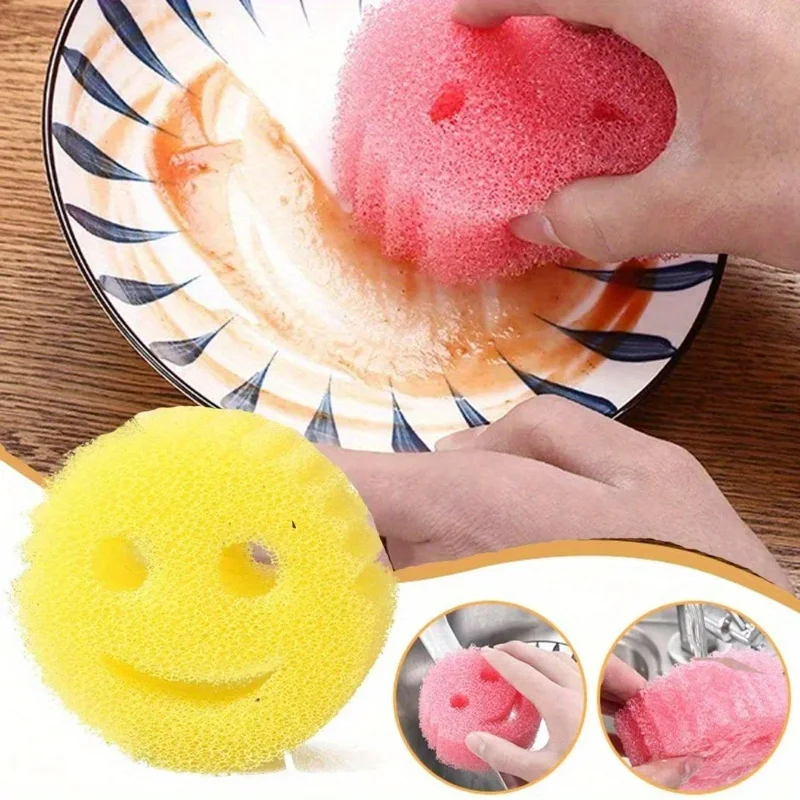 3-Pack Polyurethane Kitchen Sponges - Strong Cleaning Scrub Pads for Dishes and Bathroom,