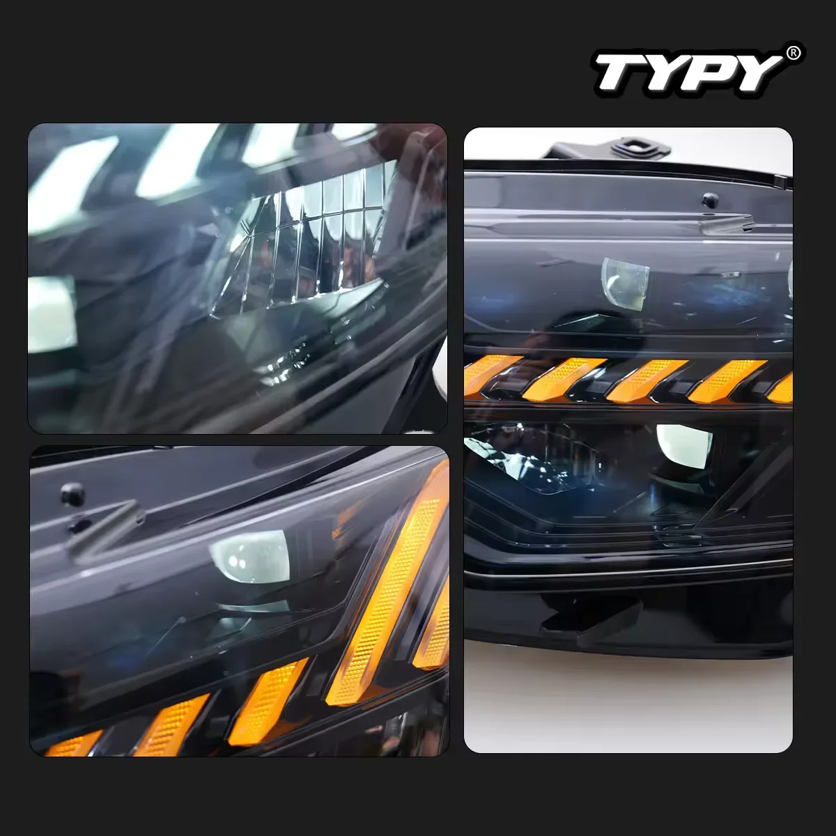 

TYPY Новый светодиодный налобный фонарь, модифицированный для Audi A6, светодиодные фары A6L 2012-2015, динамический сигнальный налобный фонарь, автоаксессуары