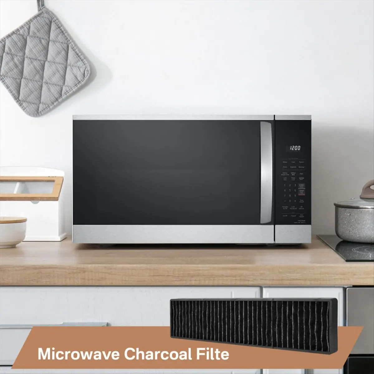 ABNH 2 قطعة WB06X10807 مرشحات فحم الميكروويف لـ JVM7195EK5ES وJVM7195SK6SS، PNM9216SK5SS، JNM7196DK5BB، JVM7195DK5WW