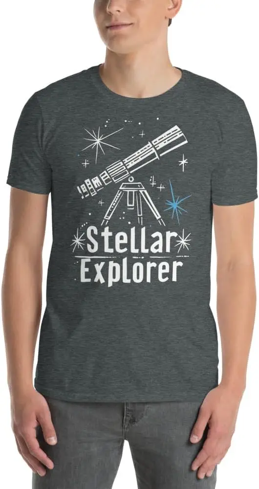 Space Enthusiast Tee | Astronomy Graphic Shirt | Star Gazing Apparel | Casual Space Lover Top  High Quality 100%Cotton