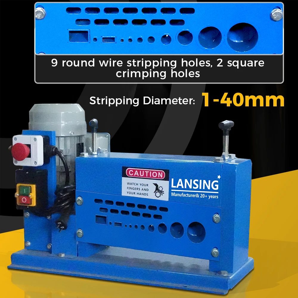 Lansing M40-1 750W Automatic Wire Stripping Machine With Upgraded One-piece Molding Panel And Powder Coating Finish