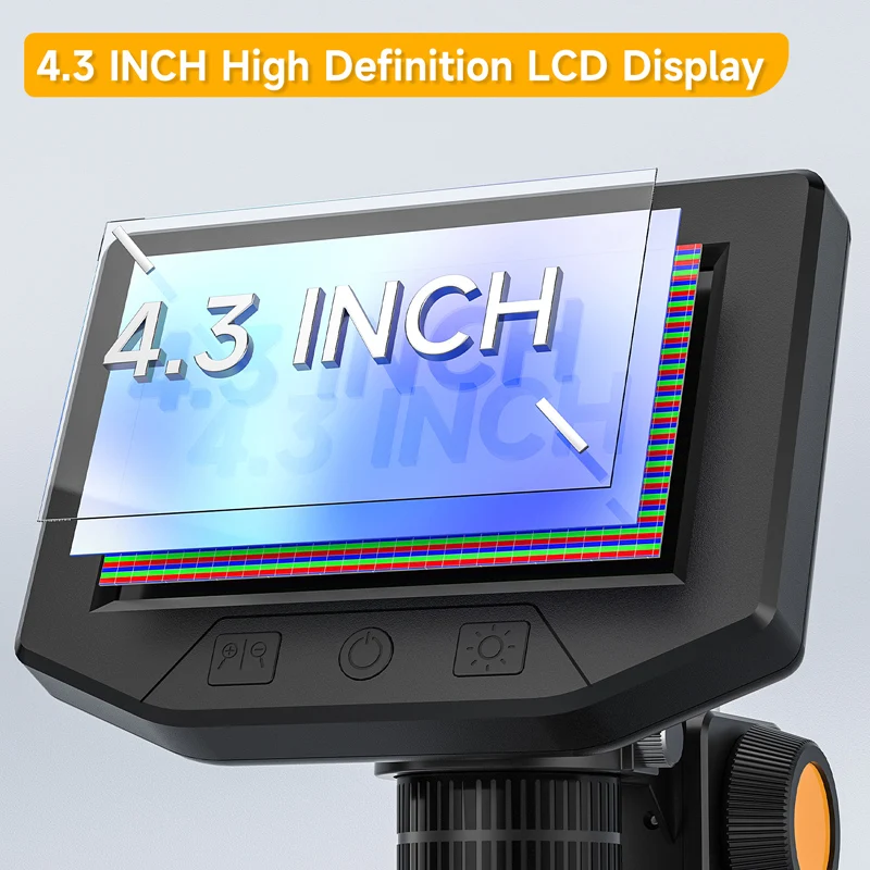 Imagen 3: Microscopio Electrónico HD de 4.3'' con Cámara, 50-1000X, Lupa para Soldadura, Reparación de Teléfonos, Monedas, PCB, Visión de PC
