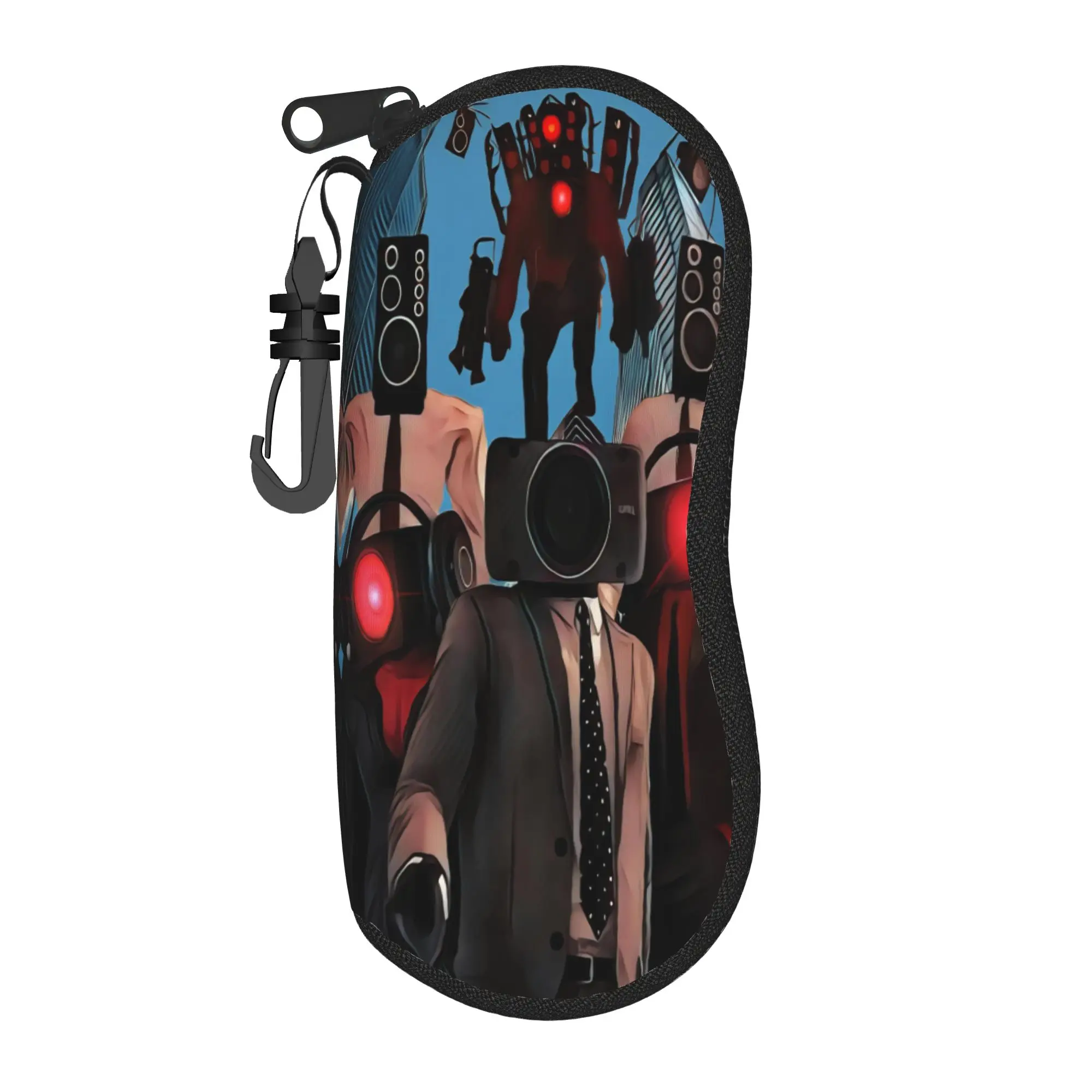 Titan Speakerman Skibidi Toilet Glasses Case Gift For Fans  Zipper  Sunglasses Box Kawaii Eye Contacts Case