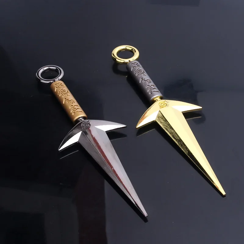 Anime Naruto 23 cm Kunai Flying Thunder God Metallmodell Namikaze Minato Waffe Vier Generationen Messer Spielzeug Stumpfes Schwert Jungen Geschenk